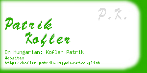 patrik kofler business card